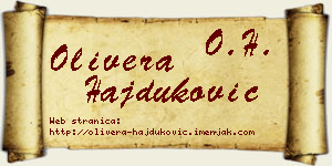 Olivera Hajduković vizit kartica